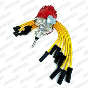Distributor HEI + Spark Plug Wire Set For Dodge Chrysler 318 340 360 V8 (164+475)