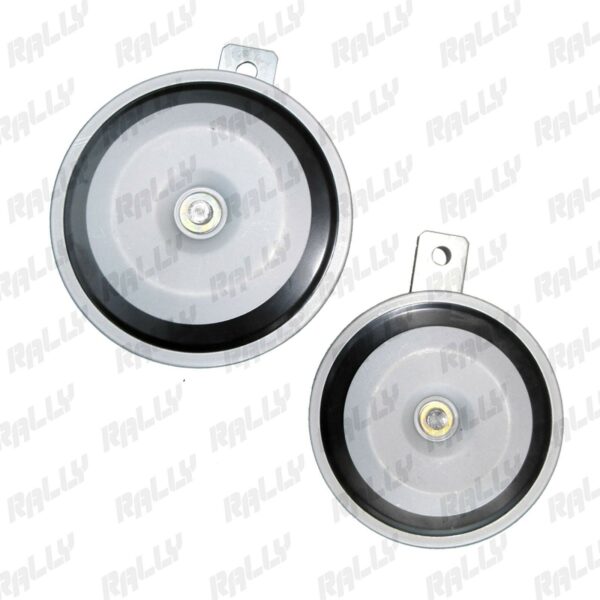 New Pair Loud Disc Horn Speaker Pair 12v Silver Jn-503 2 Pcs Of 2 Pcs (605)